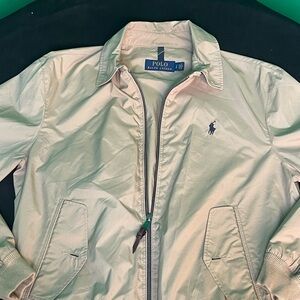 Ralph Lauren Light Beige Zip-Front Harrington Jacket
